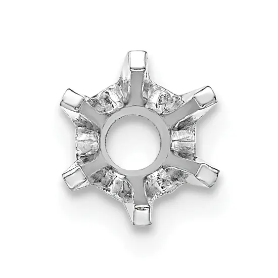 14K White Gold 6 Prong Round High Base Setting 8.2mm {2}