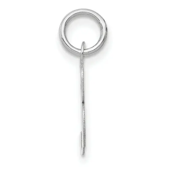 14K White Gold Small Fancy Script Initial B Charm Jewerly 16mm x 16mm {3}