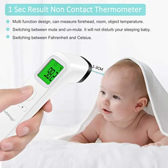 eZthings Forehead Thermometer Medical Non Touch Infrared with Fever Alarm {3}