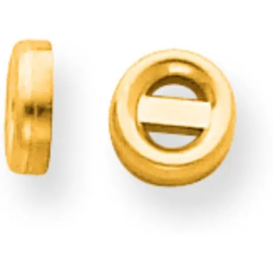 14K Gold Round Bezel Setting 6mm {1}