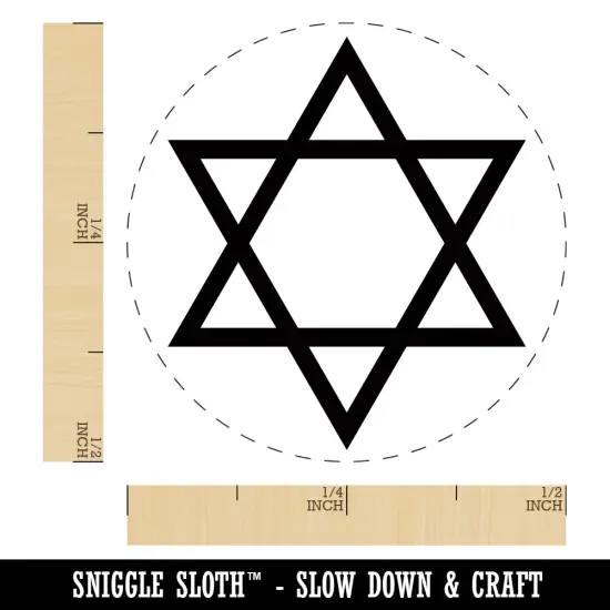 Star of David Jewish Self-Inking Rubber Stamp for Stamping Crafting Planners Purple {1}