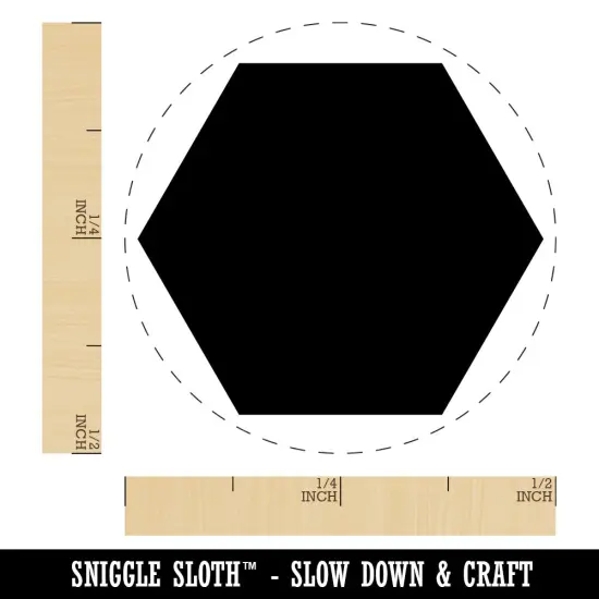 Hexagon Solid Self-Inking Rubber Stamp for Stamping Crafting Planners UV {1}