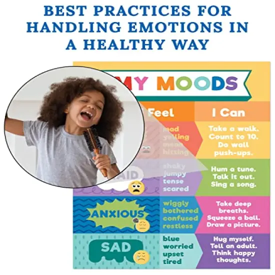 Calming Strategies Bulletin Board Set—Calming Strategies and Mood Charts for Social Emotional Learning, Homeschool or Classroom Decor (7 pc) {5}
