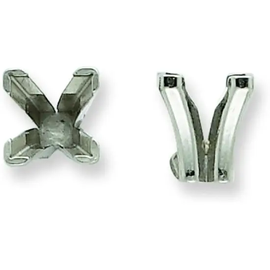 14K White Gold Tru-Seat 4 Prong Princess V Head 4.5mm {1}