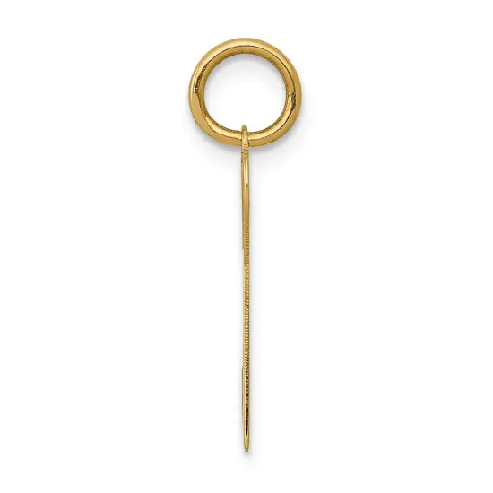 14K Yellow Gold Heart Shaped Key & Lock Charm Jewelry 20mm x 7mm {4}