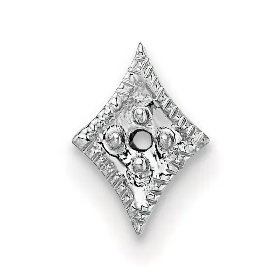 14K White Gold 0.01ct Diamond Shape 2mm Tube Setting {2}