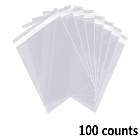 100 Pieces (9x12 Inch) Clear Plastic Bags for Packaging, Clothing & T-Shirts Strong Packing Self Adhesive Cellophane Bag {5}