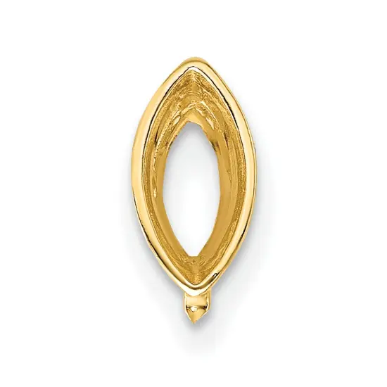 14K Gold Marquise Airline Bezel Setting 9x4.5mm {2}