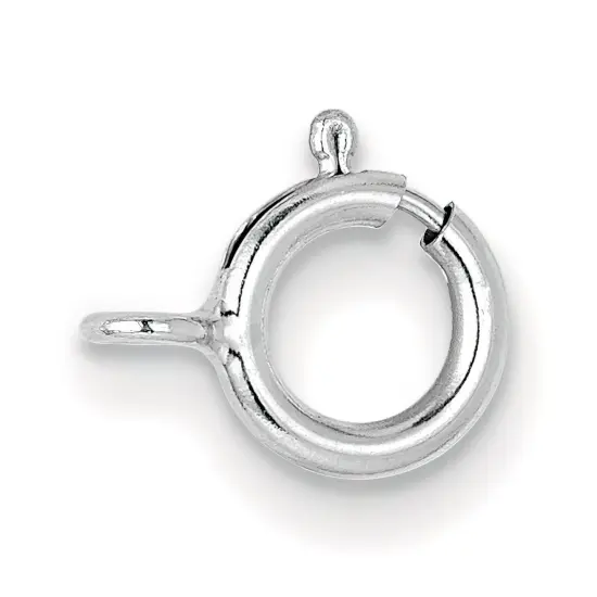 14K White Gold Spring Ring Clasp {1}