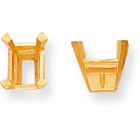 14K Gold 4 Prong Emerald Cut Center Head 3.5x4.5mm {1}