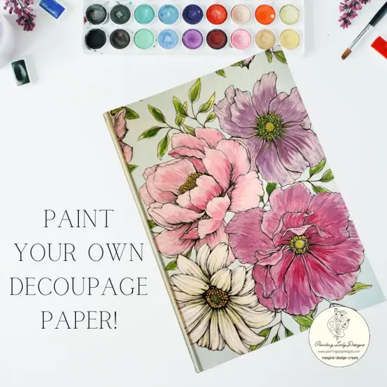 Paint Your Own Decoupage Paper!Leaves {2}