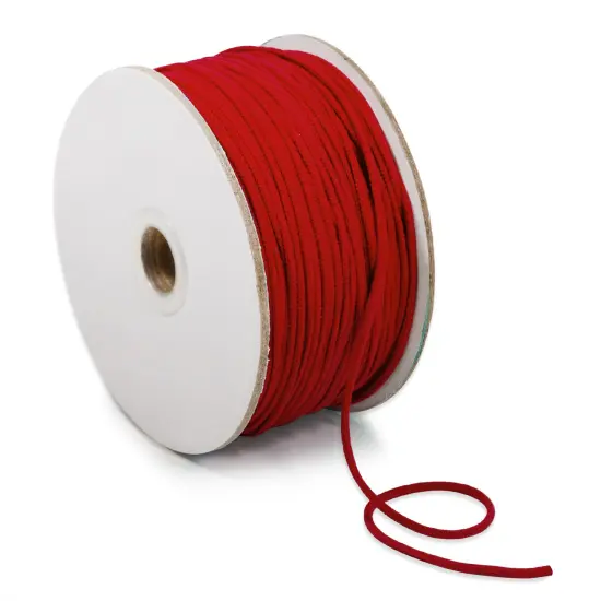 1/8" Soft Knit Elastic Cord - 100 Yard Spool Red {1}