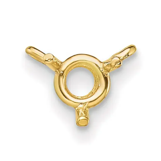 14K Gold 0.4ct 3 Prong Round Necklace Center Setting {2}