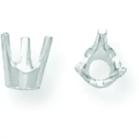 14K White Gold 3 Prong Round Open Back Setting 3.2mm {1}