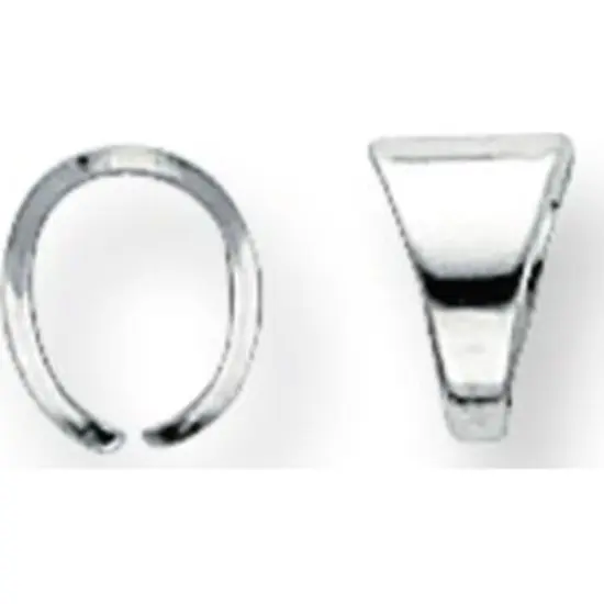 Sterling Silver 4.0mm Bail - Pack of 6 {1}