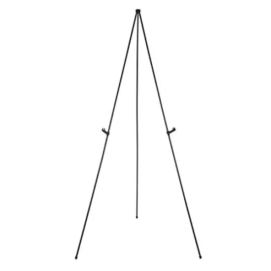 Easel Stand, Instant Floor Poster, Lightweight, Collapsible and Portable with Tripod Base, Black Steel(supports 5 pounds) {2}