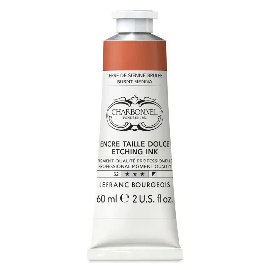 Charbonnel Etching Ink - Burnt Sienna, 60 ml {1}