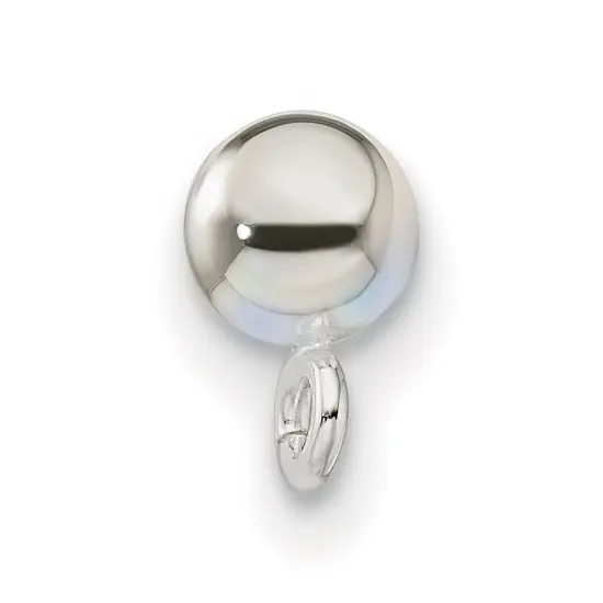 Sterling Silver Ball Stud with Ring Earrings 4.0mm Jewerly - Pack of 12 {2}