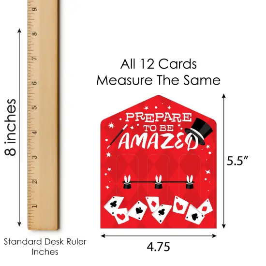 Big Dot of Happiness Ta-Da, Magic Show - Magical Birthday Party Game Pickle Cards - Pull Tabs 3-in-a-Row - Set of 12 {7}