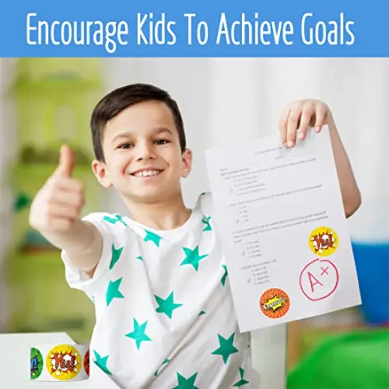 1000PCS Superhero Incentive Stickers, 12 Unique Designs per Roll, Classwork Award Stickers for Teacher Motivational Classroom Reward Gifts Encourage Kids to Do Chores Go to The Toilet (1 Inch Each) {3}