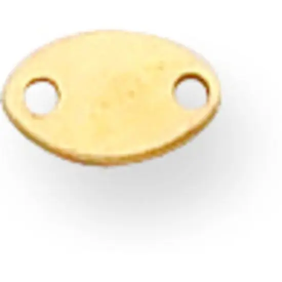 14K Gold Chain Tag 6.6mm {1}