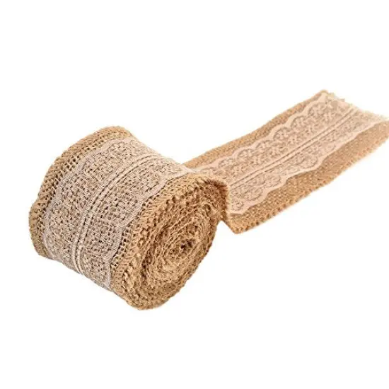 eZthings Decorative Designer Fabric Ribbons for Home Craft Projects and Gift Baskets Tan(2.4" Width) {1}