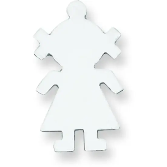 Sterling Silver Girl Stamping Disc {1}