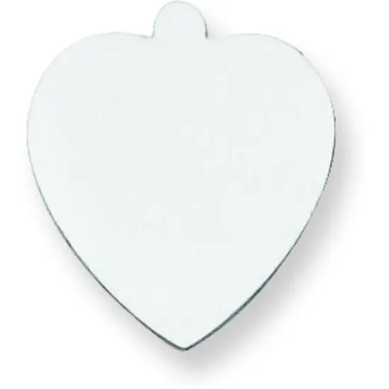 14K White Gold Heart Stamping Disc 0.018" {1}