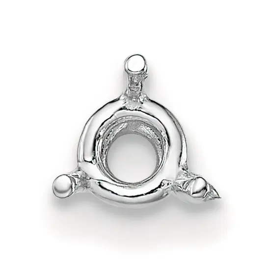 14K White Gold 3 Prong Round Basket Setting 5.4mm {2}