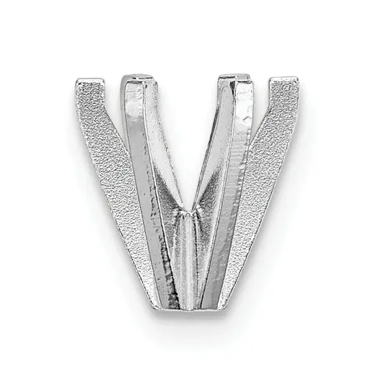 14K White Gold 6 Prong Round High Setting 7.4mm {2}