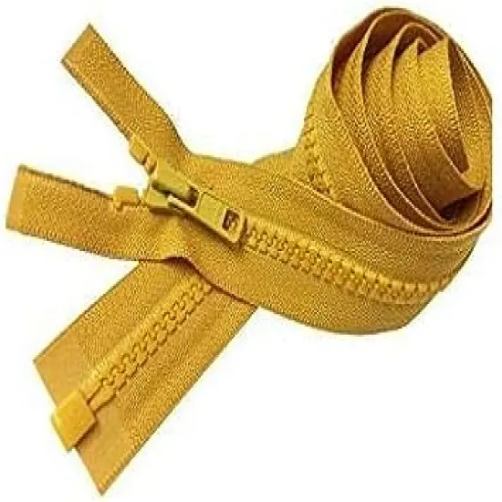 YKK - 36" Sport Vislon Jacket Zipper, YKK #5 Molded Plastic Separating - Medium Weight Made in USA (Topaz Gold #846) {1}