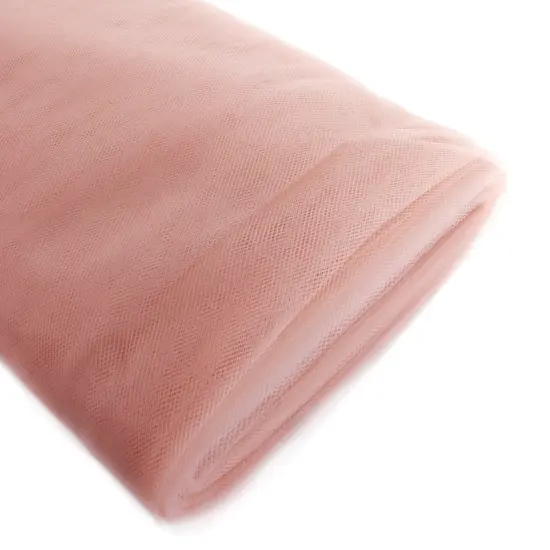 54" Tulle Fabric Bolt Rose Gold {2}