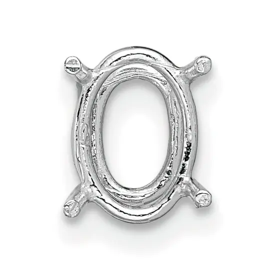 14K WG 4 Prong Oval Wire Basket Setting 3mm WG215-2 {2}