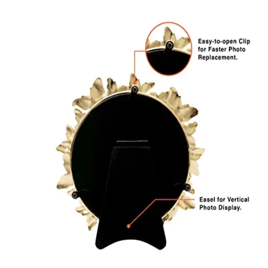 Round Butterfly Picture Frame with Gold With White Painted Frame 4&rdquo;x4&rdquo; Personalized Photo Frame Round Shape, for Vertical Display on Tabletop, Home Decor, Wedding or any Milestone Photos {3}