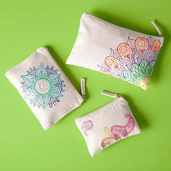 Dimensional Fabric Paint Big Box - Creative Party Kit with Reusable Plastic Bin, Permanent 3D Paint for Fashion DIYs, Rock Painting, Arts & Crafts, Rainbow Colors, 16-Pack {3}