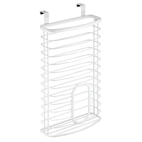mDesign Metal Over Cabinet Kitchen Storage Basket, Holds 50 Plastic Bags {5}