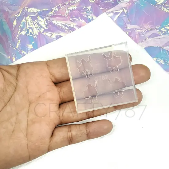 Santa Stud Earrings Silicone Mold(A5) {1}