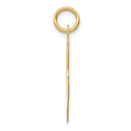 14K Yellow Gold Large Fancy Script Initial R Charm Jewerly 22mm x 17mm {3}