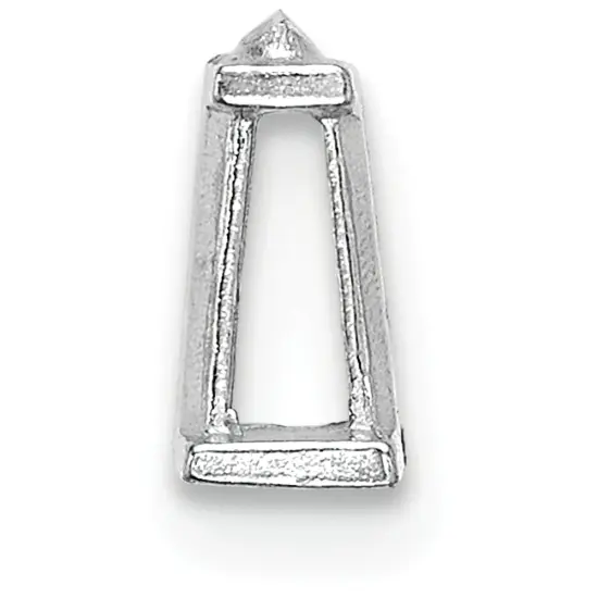 14K White Gold Tapered Baguette Setting 2.75mm {1}