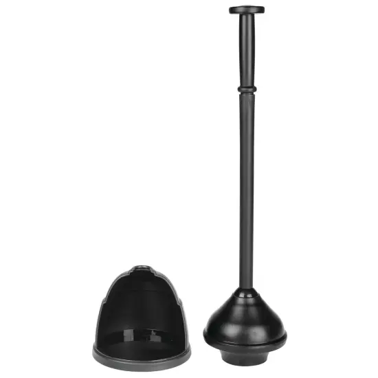 mDesign Plastic Freestanding Toilet Plunger and Storage Cover Set {3}