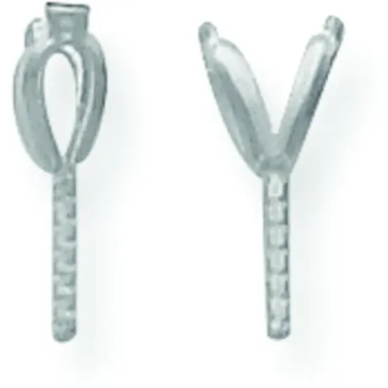 14K White Gold Pearl Cup Pendant Setting {1}