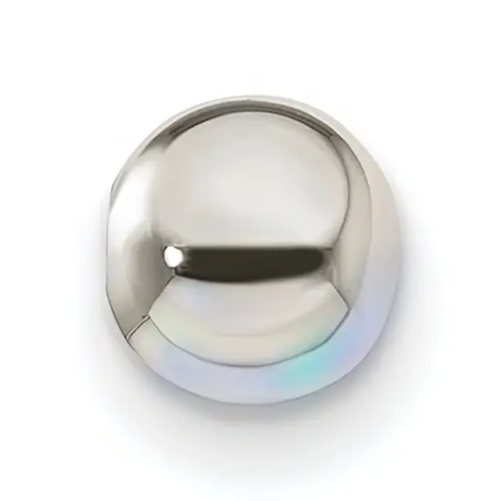 Sterling Silver 5.0mm Round Beads 1.2mm Hole - Pack of 12 {1}