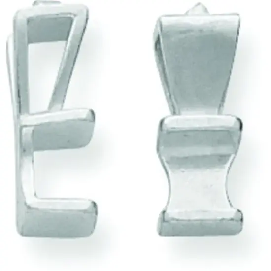 14K White Gold Round Channel Pendant Setting 3mm {1}