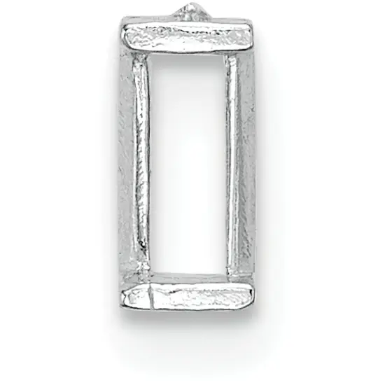 14K White Gold Straight Baguette Setting 7x3.5mm {1}