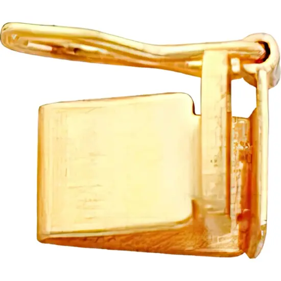 14K White Gold Push Button Box Clasp Replacement Tongue 6.25 mm {1}