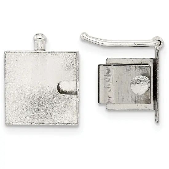 Sterling Silver Push Button Box Clasp (10.50mm to 10.40mm) {1}