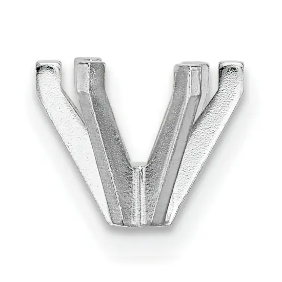 14K White Gold 6 Prong Oval Setting 5mm {2}