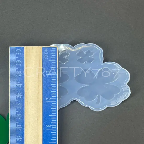 Four Leaf Clover Shamrock Earring Silicone Mold (D5) {3}