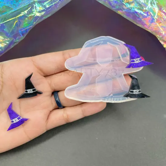 Witch Hat Stud Silicone Mold(A8) {1}