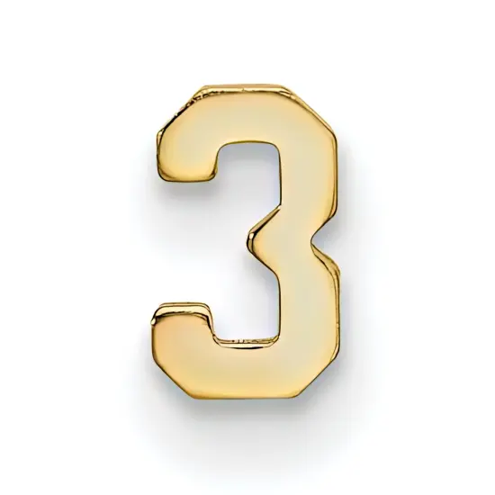 14K Gold Number 3 5mm {1}
